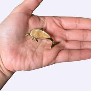 Gold Dolphin Brooch